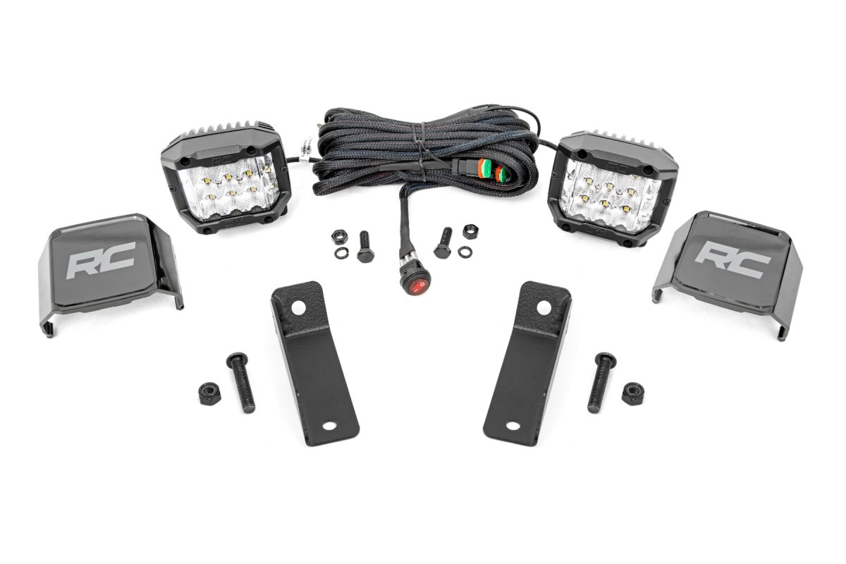 Can-Am Maverick Sport 1000R LED Light Kit - Rear - Rough Country - Wide Angle - Chrome